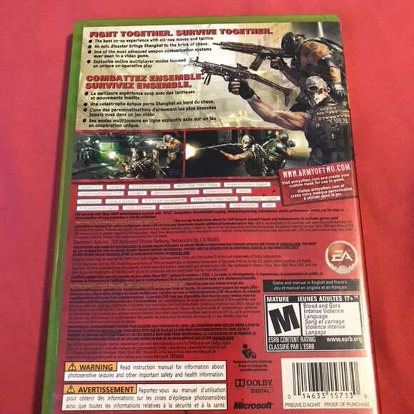 XBOX 360 Army of Two 40th Day - Pre-owned - Picture 2 of 3